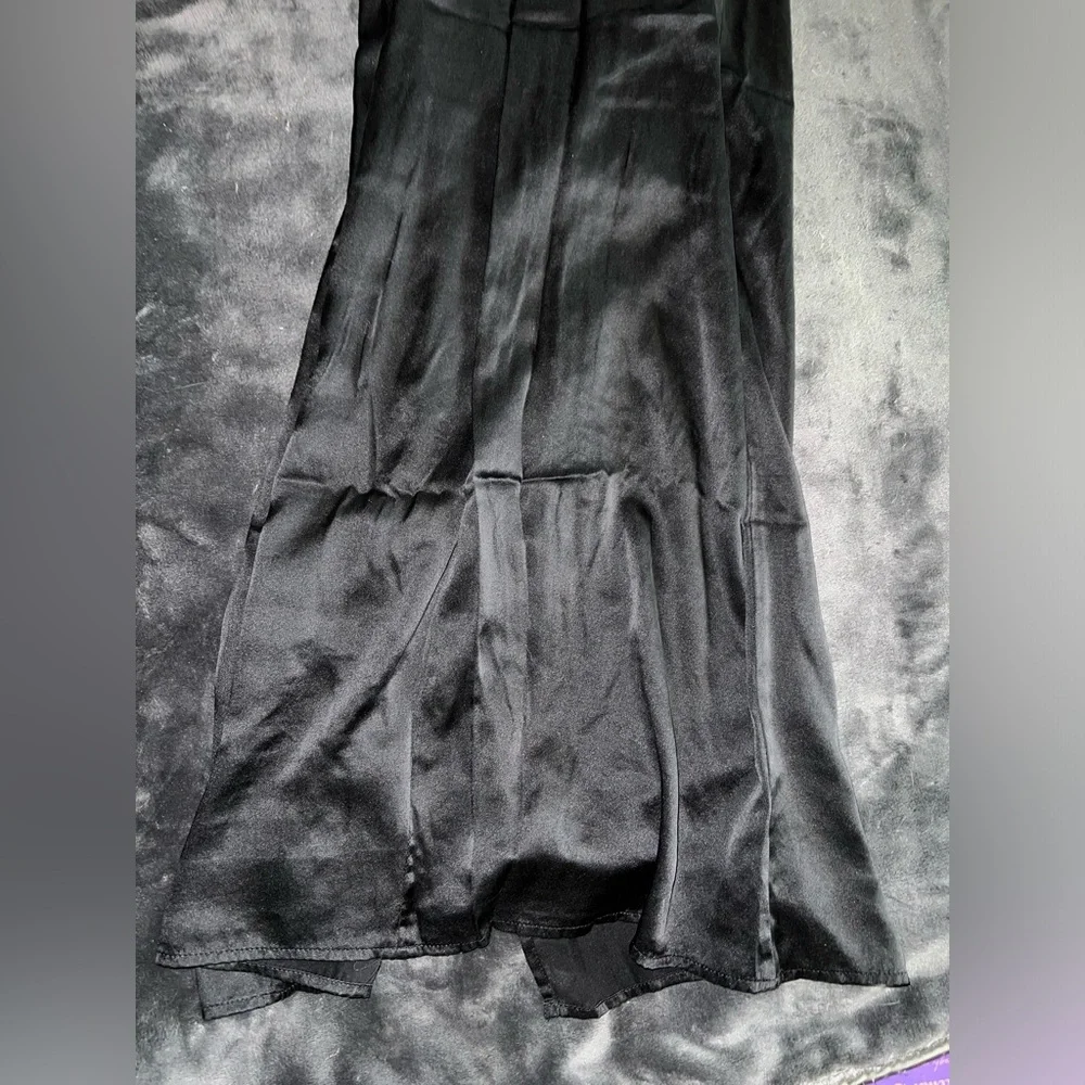 Reformation Marguerite Silk Dress in Black Size 2 - Picture 13 of 15